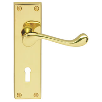 Carlisle Brass Victorian 150 x 42mm Lock Profile With Lever Handle On Backplate