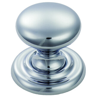 Carlisle Brass Victorian Round Polished Chrome Knob - 42mm Diameter