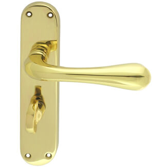 Carlisle Brass Astro Lever Handle With Turn and Release on Backplate