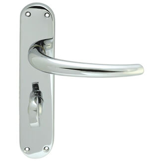 Carlisle Brass Lilla 185 x 40mm Bathroom Lever Handle On Backplate - Privacy