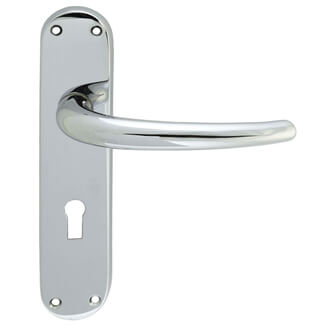 Carlisle Brass Lilla Lock Profile With Lever Handle On Backplate - 185 x 40mm