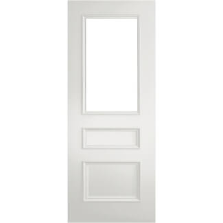 Joseph Miles Mayfair Internal Fire Door with 2 Panel and 1 Clear Glazed Light - White Primed
