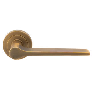Carlisle Brass Velino Straight Lever Handle On Round Rose - 120 x 60mm