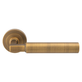 Carlisle Brass Amiata Round Bar Lever Handle On Round Rose - 129 x 64mm