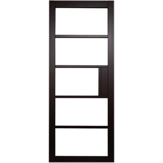 Joseph Miles Internal Industrial Door with 5 Clear Glazed Light - Black Primed