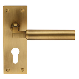 Carlisle Brass Amiata 150 x 50mm Lever Handle with Euro Profile on Backplate