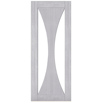 Joseph Miles Bellora Internal Door with 1 Panel and 2 Clear Glazed Light - Prefinished Light Grey Ash