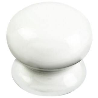 Carlisle Brass Traditional Crackled Porcelain Knob - Antique White