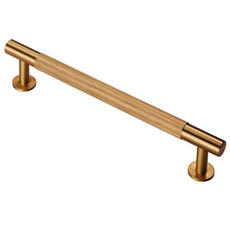 Carlisle Brass Fingertip Knurled Cabinet Pull Handle - Satin Brass