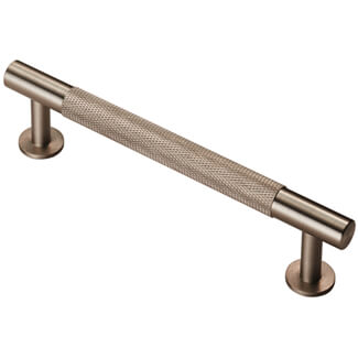 Carlisle Brass Fingertip Satin Nickel Knurled Cabinet Pull Handle