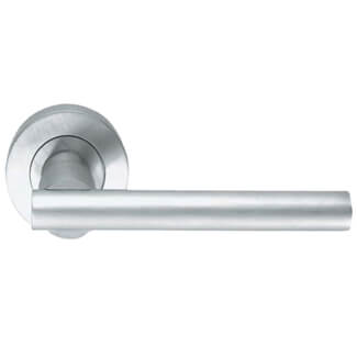 Carlisle Brass Eurospec Satin Chrome Lever Handle on Round Rose