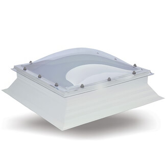Keylite Flat Roof Dome - Fixed Shut - Clear Glazed
