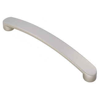 Carlisle Brass Radiused End Flat Bow Handle - Satin Nickel
