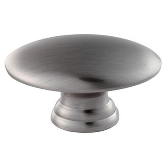 Carlisle Brass Satin Nickel Oval Knob with Tiered Stem