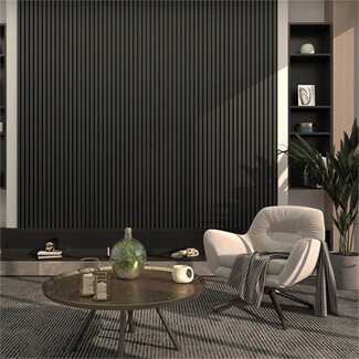 Deanta Immerse Acoustic Wall Panel Prefinished Black 600 W x 2400mm L