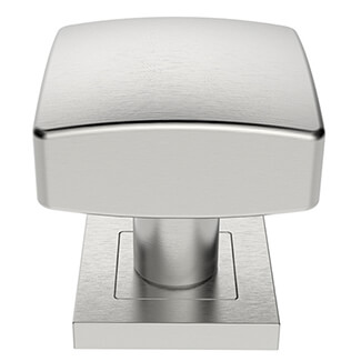Carlisle Brass Satin Stainless Steel Square Door Knob