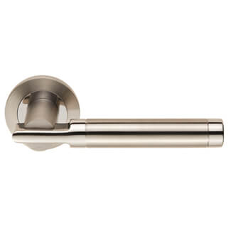 Carlisle Brass Eurospec Steelworx Berna Round Bar Lever on Round Rose