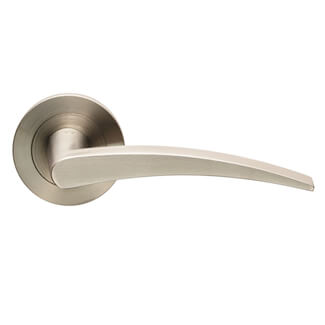 Carlisle Brass Eurospec Steelworx Volantes Arched Lever on Slim Round Rose