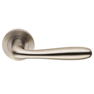 Carlisle Brass Eurospec Steelworx Peninsula Torpedo-Shaped Lever Handle on Round Rose