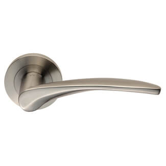 Carlisle Brass Eurospec Steelworx Tirolo Ergonomic Curved Lever on Concealed Rose