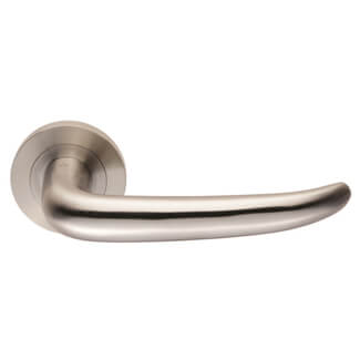 Carlisle Brass Eurospec Steelworx Luenza Slender Curved-End Lever on Concealed Rose