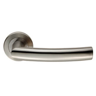Carlisle Brass Eurospec Steelworx Scimitar Curved Rounded Lever on Round Rose