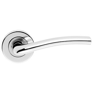 Carlisle Brass Cuatro Polished Chrome Lever Handle on Round Rose