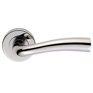 Carlisle Brass Cinco Polished Chrome Lever Handle on Round Rose