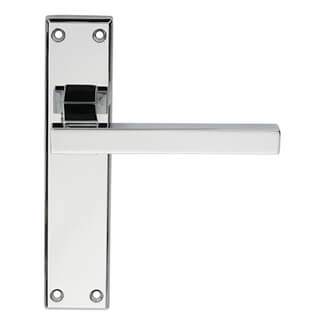 Carlisle Brass Serozzetta Stratus Straight Square Lever Handle on Latch Backplate