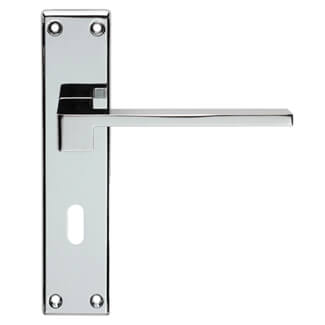 Carlisle Brass Serozzetta Equi Square Lever with Lock Profile on Backplate