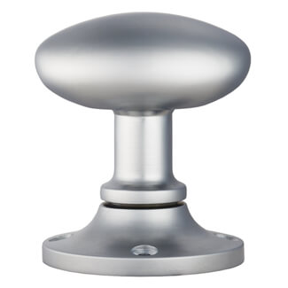 Carlisle Brass Contemporary Round Door Knob Satin Chrome - 59mm Diameter