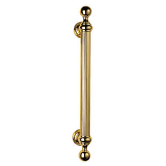 Carlisle Brass Reeded Pull Handle with Ball Finials