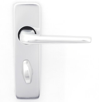 Joseph Miles 1000 Series Lever Handle with Privacy Lock on Concealed Fix Backplate