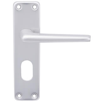 Joseph Miles 2000 Series Aluminium Lever Handle with Oval Profile on Backplate