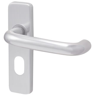 Joseph Miles 19mm Safety Aluminium Lever Handle with Oval Profile on Backplate