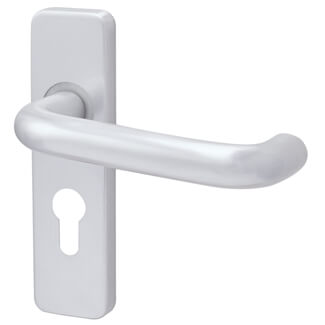 Joseph Miles 19mm Safety Aluminium Lever Handle with Euro Profile on Backplate