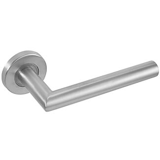 Joseph Miles Mitred Stainless Steel Lever Handle On Round Rose