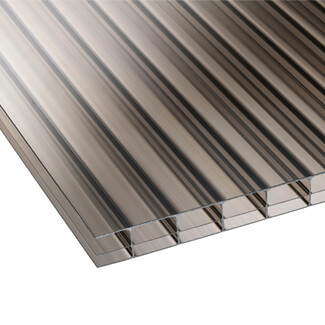 Storm 16mm Triplewall Polycarbonate Sheet Bronze - 700mm Width