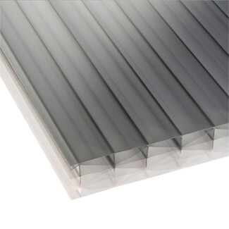 Storm 25mm Multiwall Polycarbonate Sheet Solarguard Grey - 700mm Width