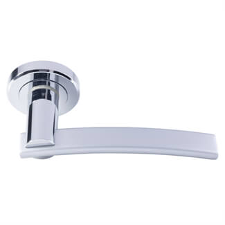 Carlisle Brass Serozzetta Cumulus Flat Slender Arched Lever Handle on Rose