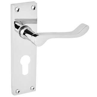 Joseph Miles Victorian 148 x 42mm Scroll Bathroom Lever Handle with Euro Profile