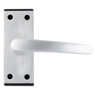 Joseph Miles Aluminium Lever Handle on Short Latch Backplate