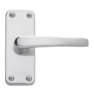 Joseph Miles Contract Aluminium Lever Handle on Short Latch Backplate