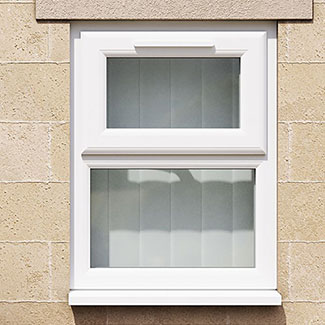 Crystal 2 Clear Glass Double Glazed uPVC Window - White
