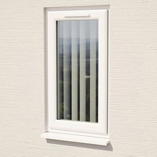 Crystal Clear Glass Double Glazed uPVC Window - White - Left Handed