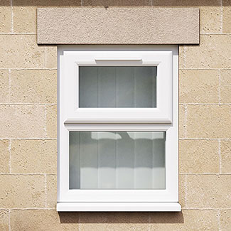 Crystal 2 Obscure Glass Triple Glazed uPVC Window - White