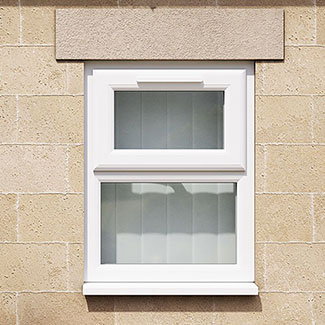 Crystal 2 Clear Glass Triple Glazed uPVC Window - White