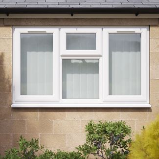 Crystal 4 Clear Glass Double Glazed uPVC Window - White -  Left and Right Handed