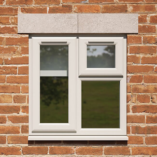 Crystal 3 Clear Glass Triple Glazed uPVC Window - Agate and White - Left Handed