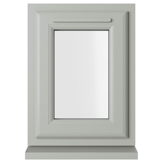 Crystal Clear Glass Triple Glazed uPVC Window - Agate and White